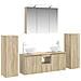 Set di mobili per il bagno 6 pcs Rovere Sonoma - Foto miniatura 1