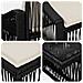 Set Divano da Giardino 6 pz Nero e Bianco Crema polyrattan - Foto miniatura 6