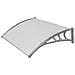 Pensilina In Policarbonato Modulare Con Supporto Grigio 130 X 100 Centimetri - Foto miniatura 5