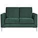 Divano 2 Posti In Tessuto Vellutato Verde Fenes - Foto miniatura 16