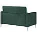 Divano 2 Posti In Tessuto Vellutato Verde Fenes - Foto miniatura 8