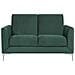 Divano 2 Posti In Tessuto Vellutato Verde Fenes - Foto miniatura 9