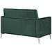 Divano 2 Posti In Tessuto Vellutato Verde Fenes - Foto miniatura 7