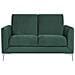 Divano 2 Posti In Tessuto Vellutato Verde Fenes - Foto miniatura 1