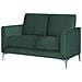 Divano 2 Posti In Tessuto Vellutato Verde Fenes - Foto miniatura 22