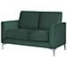 Divano 2 Posti In Tessuto Vellutato Verde Fenes - Foto miniatura 10
