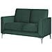 Divano 2 Posti In Tessuto Vellutato Verde Fenes - Foto miniatura 12