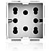 Presa Elettrica Universale Bipasso E Schuko 10/16a 2 Moduli Side Per Gewiss System - Foto miniatura 1