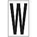 Adesivo Lettera W Abitazioni Uffici Luoghi Pubblici 10cmx5,6cm - Foto miniatura 2