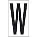 Adesivo Lettera W Abitazioni Uffici Luoghi Pubblici 10cmx5,6cm - Foto miniatura 1