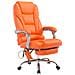 Sedia da ufficio massaggiante PACIFIC, poltrona relax con poggiapiedi estraibile, altezza regolabile, in similpelle, ergonomica, girevole, con ruote, capacità di carico massimo 150 kg arancione - Foto miniatura 1