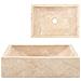 Lavandino 45x30x12 Cm In Marmo Crema - Foto miniatura 1
