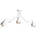 Lampada A Sospensione Compass - Lampadario - Da Soffitto - Bianco In Metallo, 59 X 59 X 40 Cm, 3 X E27, Max 60w - Foto miniatura 1