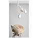 Lampada A Sospensione Compass - Lampadario - Da Soffitto - Bianco In Metallo, 59 X 59 X 40 Cm, 3 X E27, Max 60w - Foto miniatura 2