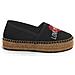 Scarpa Donna Love Moschino Espadrillas Pelle Scamosciata Nero / Fondo Corda Ds21mo01 - Foto miniatura 1
