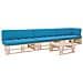 Set Divani in Pallet con Cuscini 4 pz in Pino Impregnato - Foto miniatura 1