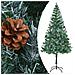 Albero di Natale Artificiale con Set Palline LED e Pigne 180cm - Foto miniatura 3