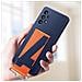 Cover Originale Galaxy A53 5g Silicone Morbido Cinturino Arancione - Navy - Foto miniatura 2
