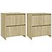 Credenze 2 pz Rovere Sonoma 70x41x75 cm in Legno Multistrato - Foto miniatura 2