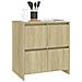 Credenze 2 pz Rovere Sonoma 70x41x75 cm in Legno Multistrato - Foto miniatura 3
