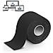 Nastro Kinesiologico 5m X 5cm, Kinesio Tape Con E-book Con Esempi Applicazione, Cerotto Muscolare, Taping Forte Resistente Elastico (1 X Nero) - Foto miniatura 1