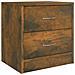 Comodino Rovere Fumo 40x30x40 Cm In Legno Ingegnerizzato - Foto miniatura 1
