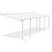 Pergola Addossata /posto Auto Coperto 24m² Kleo 800l300 Alluminio Bianco - Foto miniatura 3