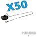 Tappo Di Pvc Con Catena 38mm, Pacchi Da 5 - 10 E 50 Tappi Offertissima!!! - 1 Tappo - Foto miniatura 1