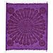 Telo Mare Spiaggia Grande Antisabbia Parasole Modello Batik Pavone Pavone Viola - Foto miniatura 5