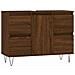 Armadietto Bagno Rovere Marrone 80x33x60cm In Legno Multistrato - Foto miniatura 1