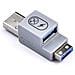Ucl03db Clip Sicura Bloccaporte Usb Tipo A Blu Plastica 1 Pz - Foto miniatura 2