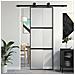 Porta Scorrevole Nera 76x205 Cm In Vetro Temperato E Alluminio - Foto miniatura 1