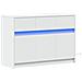 Mobile Porta Tv Con Led Bianco 91x34x61 Cm In Truciolato - Foto miniatura 3