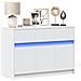 Mobile Porta Tv Con Led Bianco 91x34x61 Cm In Truciolato - Foto miniatura 1