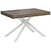 Tavolo allungabile 90x120/224 cm Karida tortora gambe bianche - Foto miniatura 1