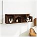 Mobile A Parete 100x20x30cm Rovere Marrone In Legno Multistrato - Foto miniatura 3