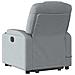Lusso Casadino -  Poltrona Alzapersona Massaggi Elettrica Grigio Chiaro Tessuto - Foto miniatura 4