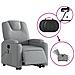 Lusso Casadino -  Poltrona Alzapersona Massaggi Elettrica Grigio Chiaro Tessuto - Foto miniatura 5