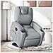 Lusso Casadino -  Poltrona Alzapersona Massaggi Elettrica Grigio Chiaro Tessuto - Foto miniatura 8