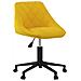 Sedia Da Ufficio Girevole Giallo Senape In Tessuto - Foto miniatura 1