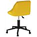 Sedia Da Ufficio Girevole Giallo Senape In Tessuto - Foto miniatura 4
