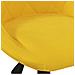 Sedia Da Ufficio Girevole Giallo Senape In Tessuto - Foto miniatura 6