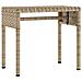 Lettino Prendisole con Baldacchino e Tavolino Beige Polyrattan - Foto miniatura 7