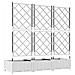 Vaso da Giardino con Trellis 3 pcs Bianco 120x40x125.5 cm - Foto miniatura 6