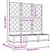 Vaso da Giardino con Trellis 3 pcs Bianco 120x40x125.5 cm - Foto miniatura 8
