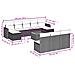 Set Divani da Giardino 11 pz con Cuscini in Polyrattan Nero - Foto miniatura 3