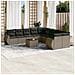 Set Divani da Giardino 11 pz con Cuscini in Polyrattan Grigio - Foto miniatura 2