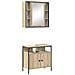Set Armadietti Bagno 2 Pezzi Rovere Legno Ingegnerizzato - Foto miniatura 1