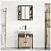 Set Armadietti Bagno 2 Pezzi Rovere Legno Ingegnerizzato - Foto miniatura 2