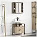 Set Armadietti Bagno 2 Pezzi Rovere Legno Ingegnerizzato - Foto miniatura 4